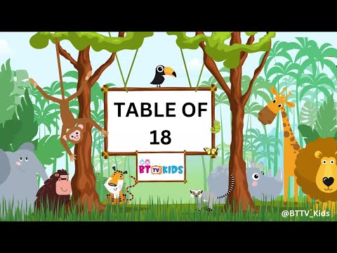 18x1=18 Multiplication | Table of Eighteen (18) | Tables Song Multiplication |  | BTTV KIDS