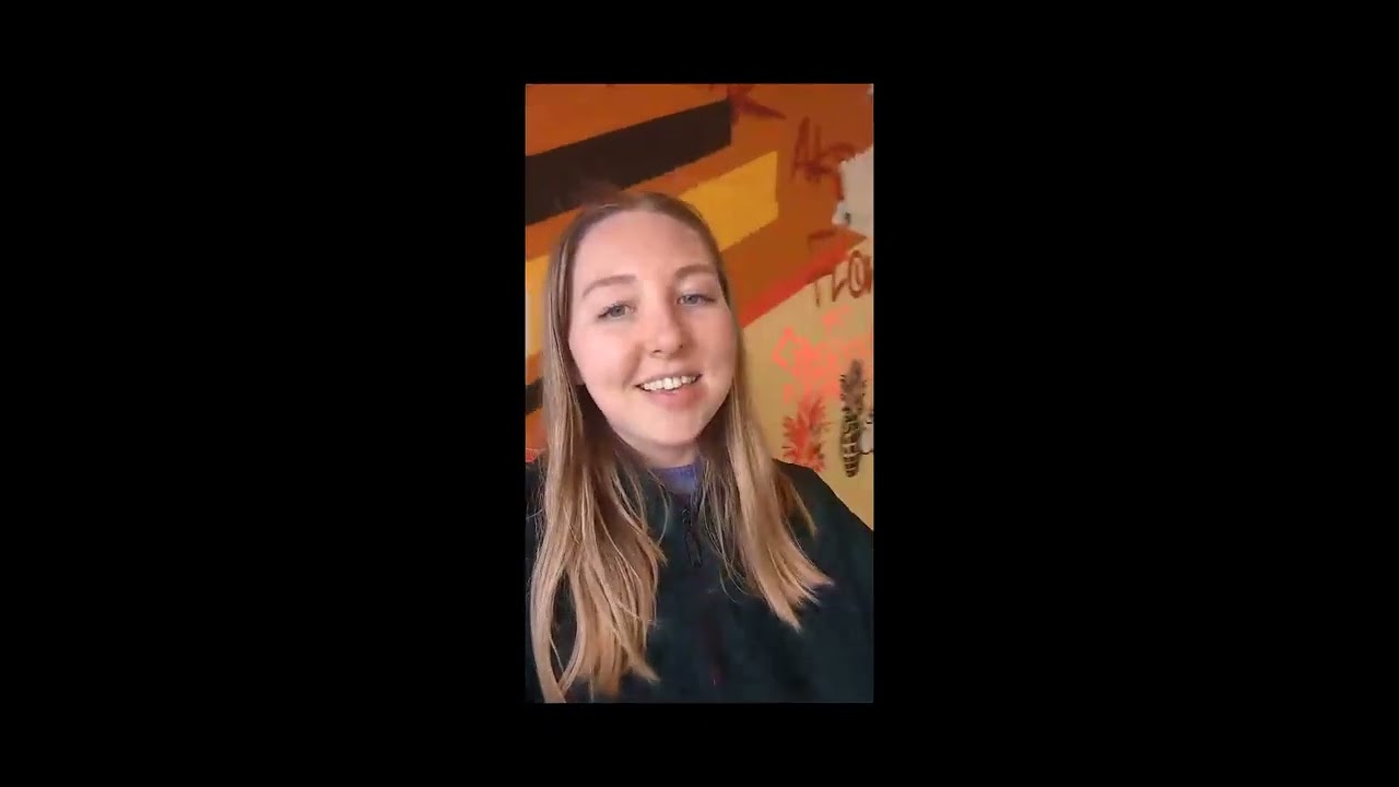 Rosie Stronach, artist in the Underpass at Cullercoats Festival 2024