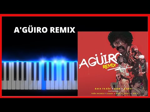 Rafa Pabön, Zion, Brray, Toño Rosario, Randy, Kiko El Crazy - A'GÜIRO REMIX | Piano Tutorial | Cover