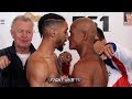 JAMAL JAMES HAS UNCOMFORTABLY CLOSE FACE OFF WITH JANER GONZALEZ AT WEIGH IN