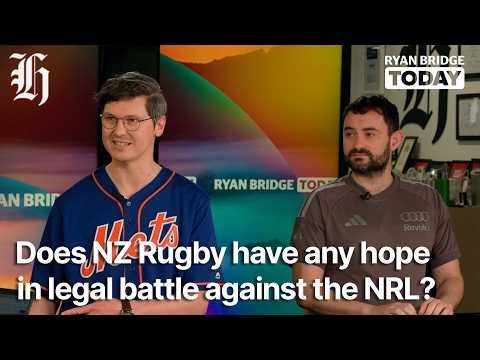 Thumbnail for Sport panel: Does NZ Rugby have any hope in legal battle against the NRL? | Ryan Bridge TODAY