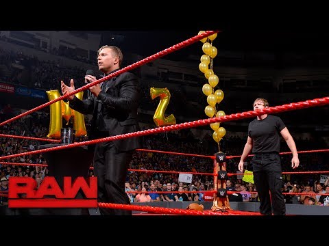 Dean Ambrose crashes The Miz's Intercontinental Title Comeback Tour Celebration: Raw, June 5, 2017