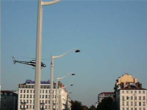 Lyon Police Helicopter Display Fly past.MOV