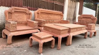 Download the video "Nguyên nhân đắt rẻ trên mẫu bàn ghế QUỐC SẮC THIÊN HƯƠNG gỗ hương đá // ĐỒ GỖ HIỆP BÍCH"