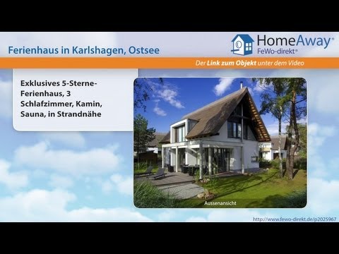 Usedom: Exklusives 5-Sterne-Ferienhaus, 3 Schlafzimmer, Kamin, Sauna, in - FeWo-direkt.de Video