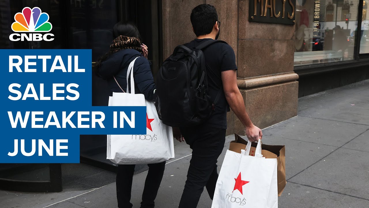 Retail sales weaker than expected in June despite inflation drop