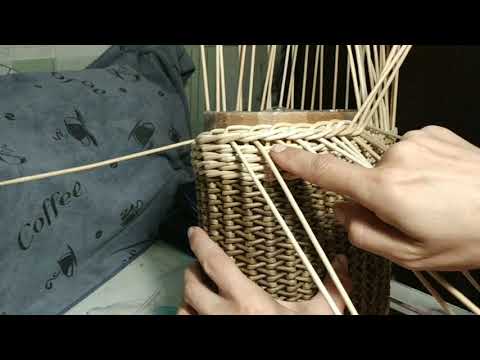 Ажурная сумка. 3 часть.Загибка розга по другому.