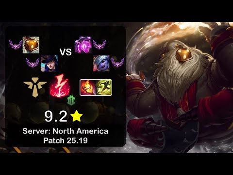 Bard Support + Caitlyn vs Vel'Koz + Tristana - NA Master - Patch 25.19