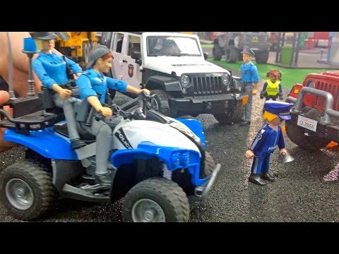 BRUDER Toys for KIDS 🚓 BRUDER Trucks Johnny Evil High Noon SHOWDOWN! 🚓 Bruder POLICE QUAD