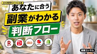 【副業診断】あなたに合う副業がわかる4分岐の判断フロー｜9割が知らない副業の選び方と稼げない理由｜在宅ワーク・スキル別おすすめ