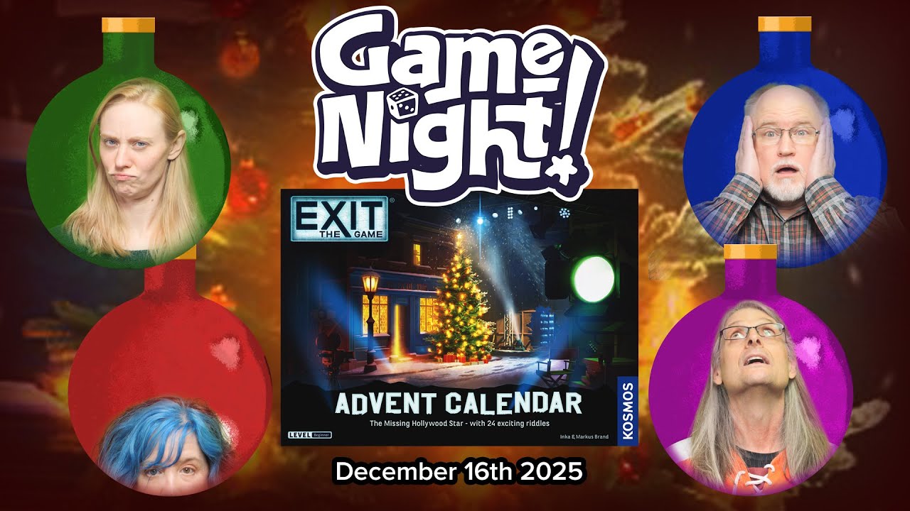 GameNight! 24 Days of Christmas Day 16 - Exit: The Game Advent Calendar - The Missing Hollywood Star