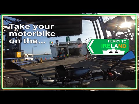 Holyhead to Dublin ferry | How to take your motorbike to IRELAND | POV | Step by step