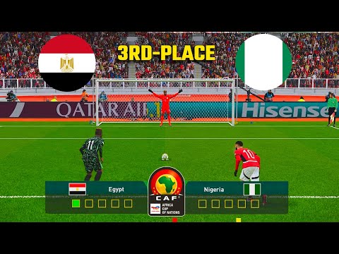 Penalty Shootout 🥅• Egypt vs Nigeria | AFCON 3rd Place | - PES Simulation