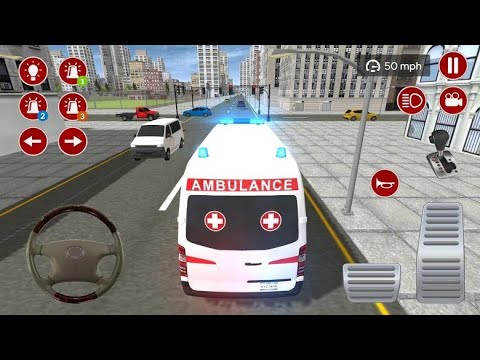 Roof Jumping Emergency Ambulance Simulator - Rescue Driving - Android Gameplay #9