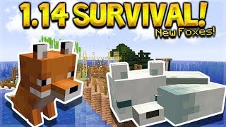 MINECRAFT 1.14 - SHIPWRECK SURVIVAL ISLAND! NEW FOXES MOB! (Dinnerbone Seed)