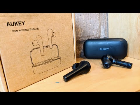 Ausinės Aukey Earbuds EP-T21 Su mikrofonu į ausis įkišamos Belaidės Belaidės video