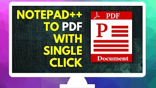 NOTEPAD TO PDF Conversion Without Any Software With Single Click