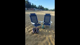 Video de Reposera para playa y camping de aluminio reforzado con almohada 6 posiciones Mor