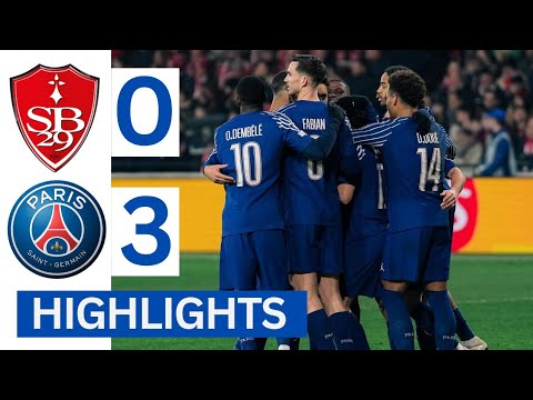 🔵Brest vs PSG (0-3) All Goals & HIGHLIGHTS | UEFA Champions League!