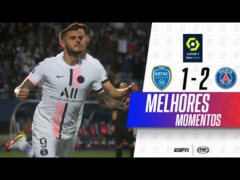 Gols e lances de Troyes x PSG