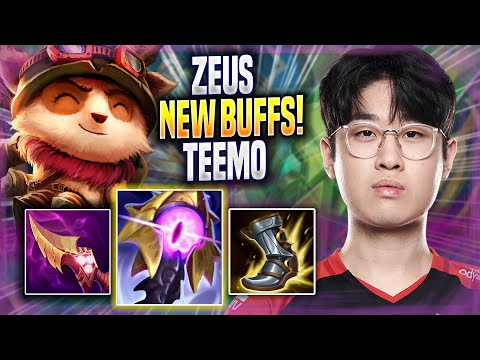 ZEUS TRIES TEEMO WITH NEW BUFFS! - T1 Zeus Plays Teemo TOP vs Quinn! | Season 2022