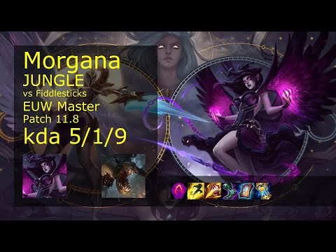 Morgana vs Fiddlesticks Jungle - EUW Master 5/1/9 Patch 11.8 Gameplay