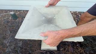 Awesome Lowe’s Concrete Square Birdbath!