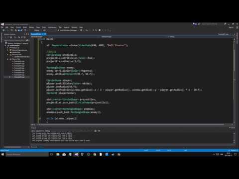 SFML C Tutorial 12 PART 1 4 | 2D Space shooter game using Sprites Textures and UI with Text