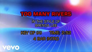 Brenda Lee - Too Many Rivers (Karaoke)