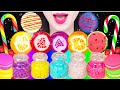 ASMR RAINBOW FOOD STAR CANDY CANE CANDY SUPER MAN DONUTS FRUIT CANDY 알록달록 무지개 먹방 J