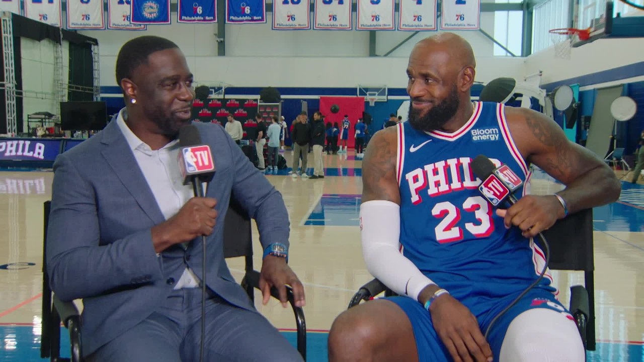 Chris Haynes Exclusive 1-On-1 With LeBron, Maxey & Jaylen Brown at 76ers Media Day | The Association