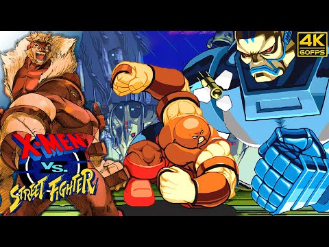 X-Men vs. Street Fighter - Juggernaut & Sabretooth (Arcade / 1996) 4K 60FPS