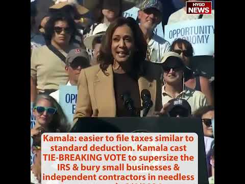 Kamala Word Salad So cringe, supports small businesses tax rates 43.4%, unrealized gains tax