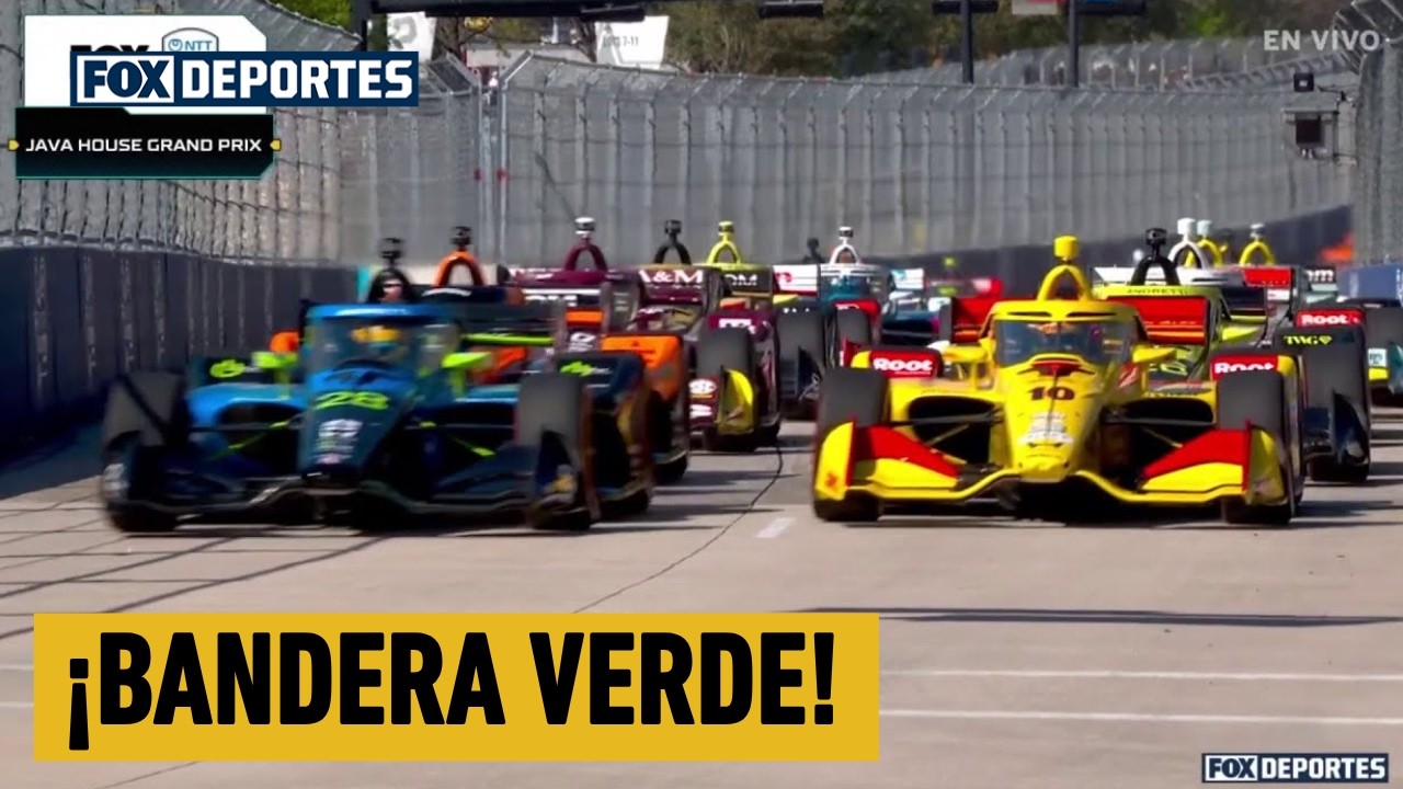 🔥🏎️ ¡BANDERA VERDE! Se agita la bandera y comienza la carrera | IndyCar
