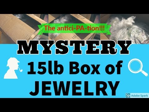 15 Pound Box of Goodwill Mystery Jewelry Unboxing Unjarring Opening Silver Gemstones  treasure