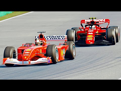 Ferrari F1 2022 vs Ferrari F1 2001 (Micheal Schumacher) at Monza GP