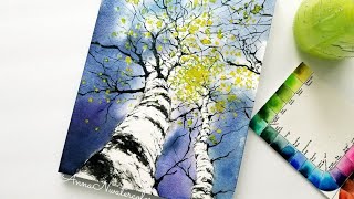 Trees Watercolor Painting
