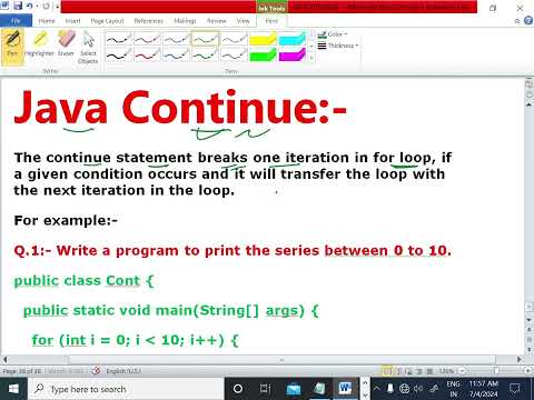 Java Lecture 31 Continue Statement In For Loopfull Explanation With Code Enhancecodelearning