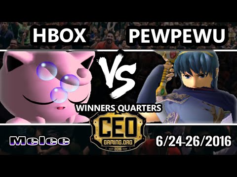 CEO 2016 - PewPewU (Marth) Vs. Hungrybox (Jigglypuff) - Winners Quarters - SSBM