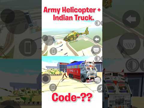 Army helicopter+ indian truck cheat code in indian bike driving 3d || indian bike game|| #shorts