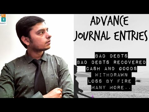 Advance Journal Entry Accounting Class 11 | Advance Journal Entries | Bad Debt Recovered | Many More