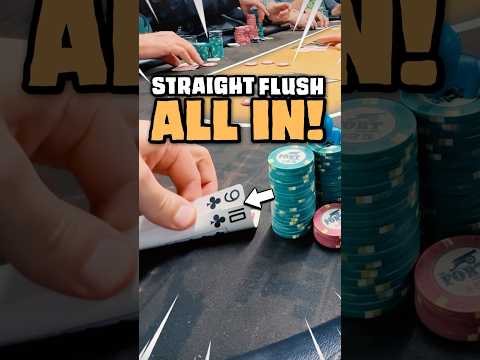 STRAIGHT FLUSH for $2,300⁉️🤯 #poker #shorts