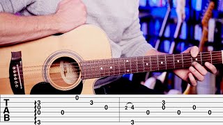 FREE TAB • SILENT NIGHT: Easy Fingerstyle Guitar Tutorial