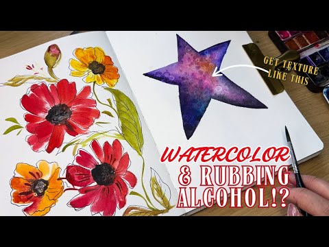 Rubbing Alcohol + Watercolor = Wild Texture! Easy Technique You Need to Try | Watercolor Tips