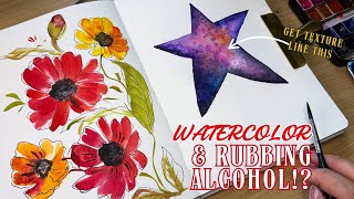 Rubbing Alcohol + Watercolor = Wild Texture! Easy Technique You Need to Try | Watercolor Tips