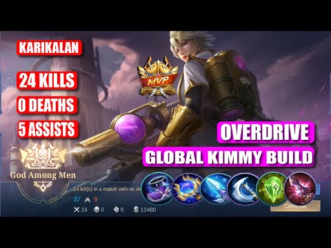 [ 24 0 5 KDA ] KIMMY UNLIMITED SKILL 1 HACK!!!🔥 (TRY THIS BUILD! 😱) ~ MLBB