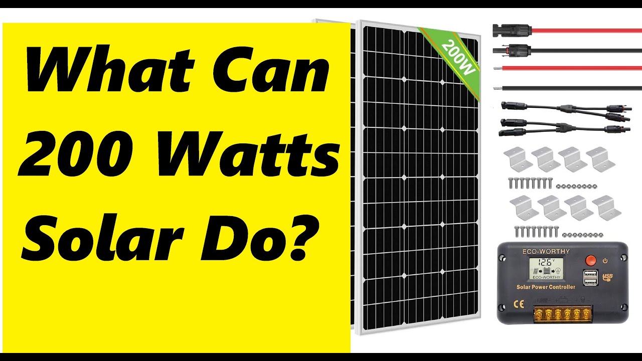 Watch video What Can 200 Watts Solar Do, RV Now What Can 200 Watts Solar Do, RV