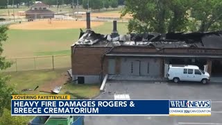 Heavy fire damages Rogers & Breece Crematorium in Fayetteville