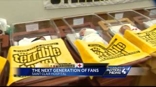 Draped in Terrible Towels, these newborn babies are the Steelers' youngest fans