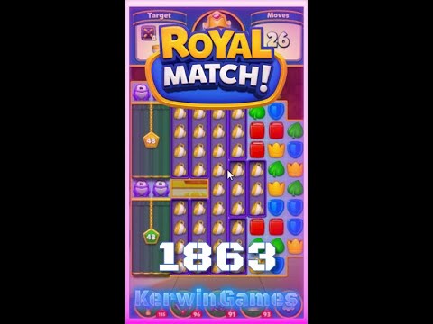 Royal Match Level 1863 - No Boosters Gameplay
